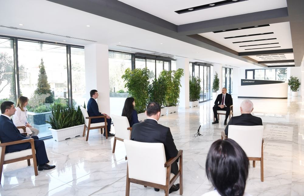 President Ilham Aliyev inaugurated newly-reconstructed main administrative, scientific, educational and laboratory complex of AzerEnergy OJSC (PHOTO)