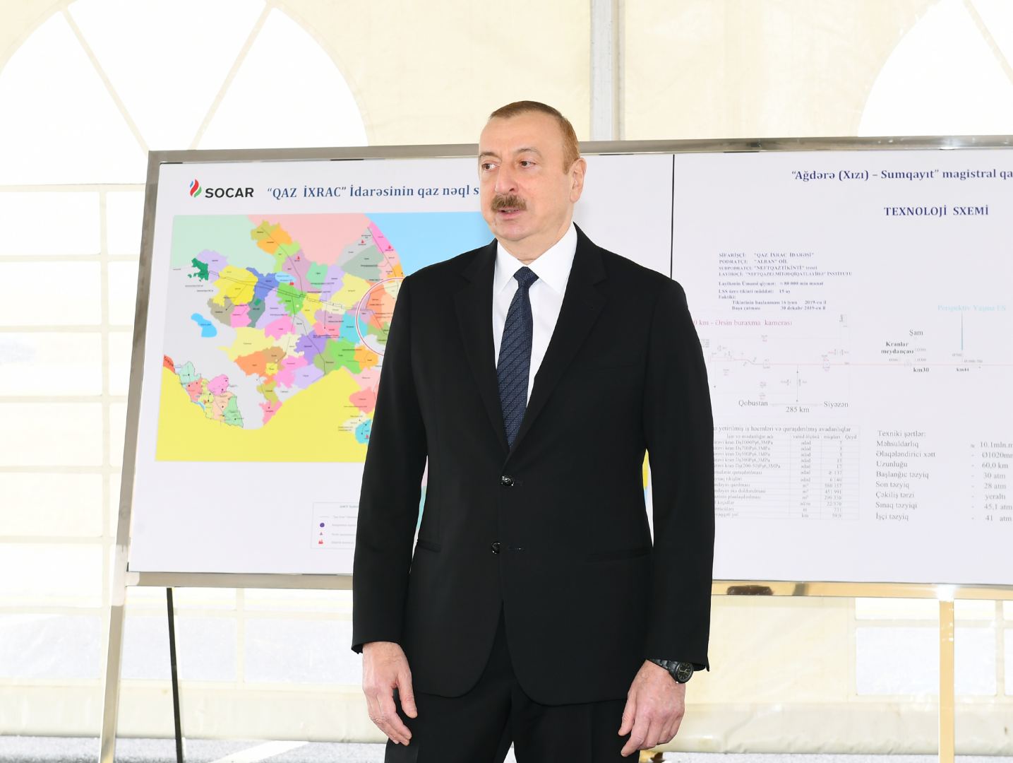 President Ilham Aliyev attended opening of main gas pipeline laid to Sumgayit (PHOTO/VIDEO)