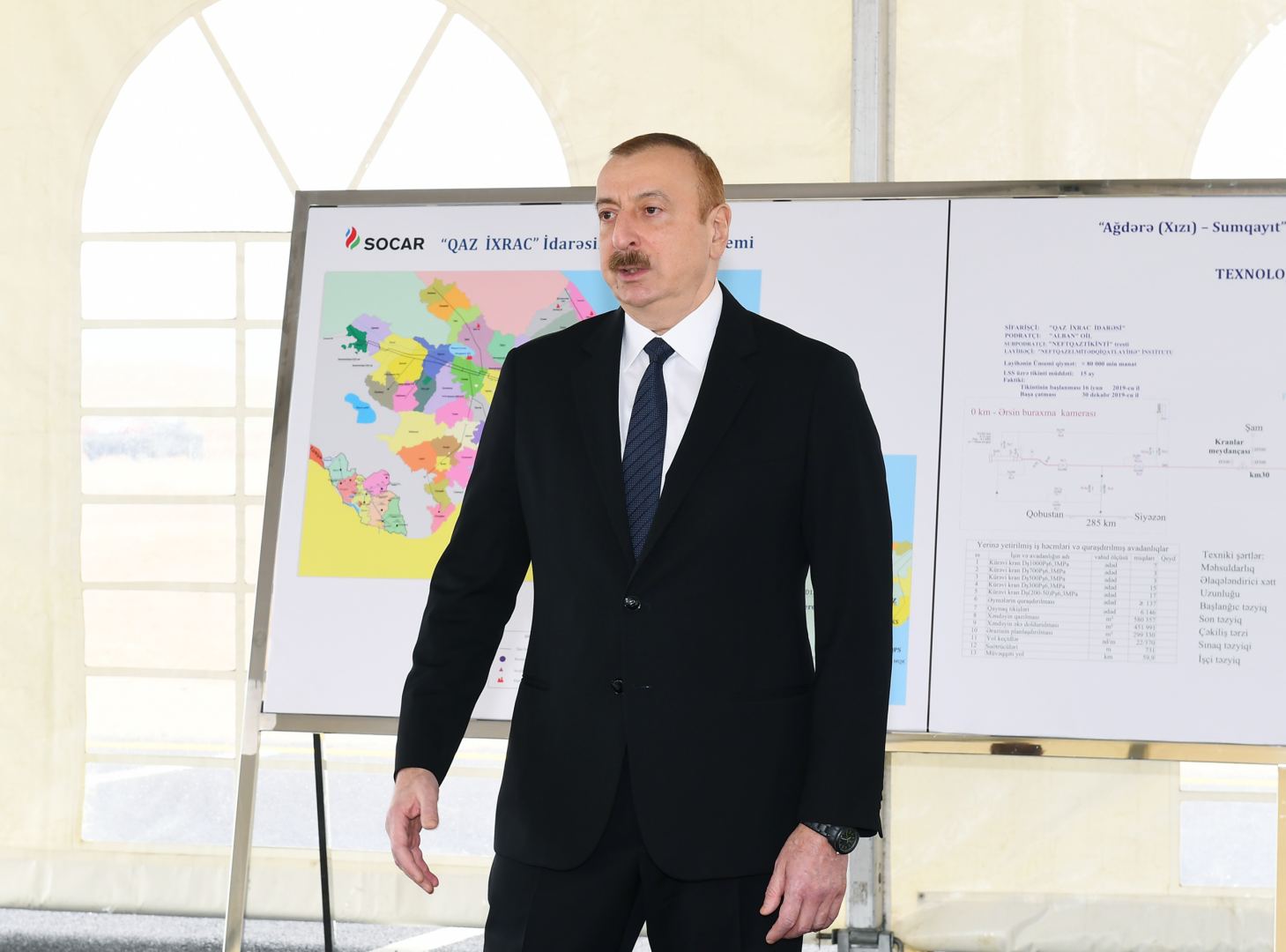 President Ilham Aliyev attended opening of main gas pipeline laid to Sumgayit (PHOTO/VIDEO)