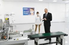 Azerbaijani president, first lady attend opening of face mask factory in Sumgayit (PHOTO/VIDEO)
