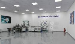 Azerbaijani president, first lady attend opening of face mask factory in Sumgayit (PHOTO/VIDEO)