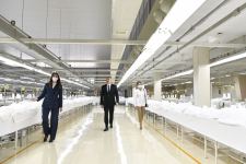 Azerbaijani president, first lady attend opening of face mask factory in Sumgayit (PHOTO/VIDEO)