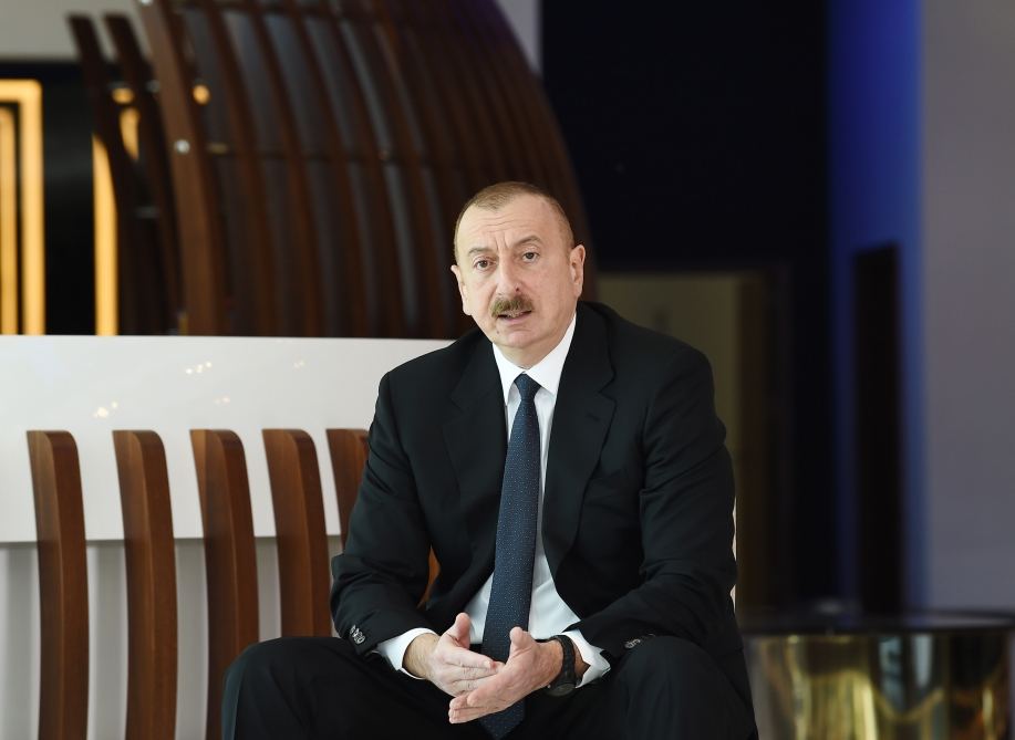 Azerbaijani president, first lady attend opening of face mask factory in Sumgayit (PHOTO/VIDEO)