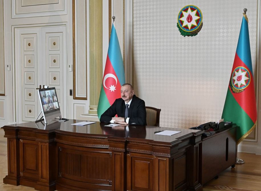 Videoconference held between Azerbaijani president, CISCO company management (PHOTO)