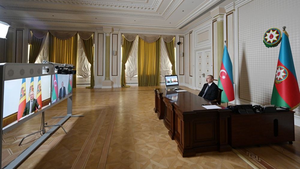Azerbaijani, Moldovan presidents meet through videoconferencing (PHOTO/VIDEO) (UPDATE)
