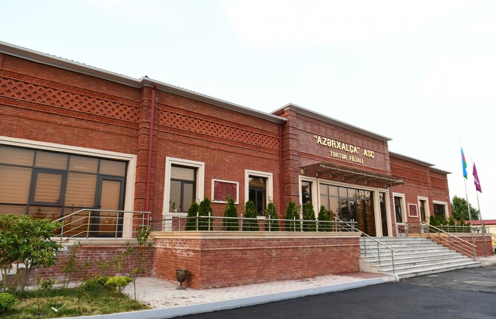 Azerbaijani president attends inauguration of Tartar branch of “Azerkhalcha” OJSC (PHOTO/VIDEO)