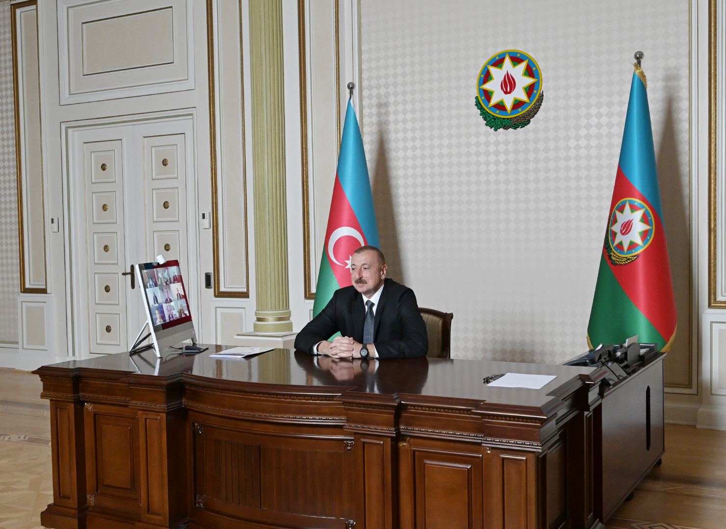 Video conference held between Azerbaijani president, WB’s newly appointed VP (PHOTO)