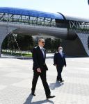 President Ilham Aliyev attends opening of above-ground pedestrian crossing in Neapol Street, Baku (PHOTO/VIDEO)