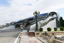 President Ilham Aliyev attends opening of above-ground pedestrian crossing in Neapol Street, Baku (PHOTO/VIDEO)