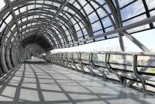 President Ilham Aliyev attends opening of above-ground pedestrian crossing in Neapol Street, Baku (PHOTO/VIDEO)