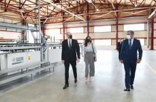 Azerbaijani president, first lady inaugurate new plant in Ganja (PHOTO)