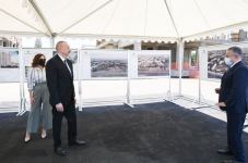 Azerbaijani president, first lady view construction of residential complex in Ganja (PHOTO)