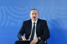 Azerbaijani president, first lady attend inauguration of modular hospital in Ganja (PHOTO)