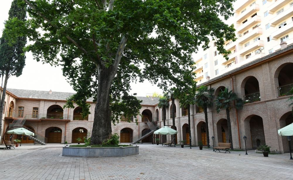 Azerbaijani president, first lady attend opening of Shah Abbas and Ughurlu Khan caravanserai complex in Ganja after restoration (PHOTO)