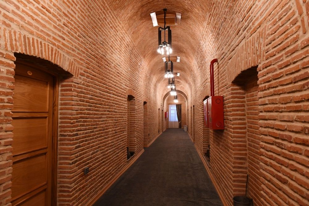 Azerbaijani president, first lady attend opening of Shah Abbas and Ughurlu Khan caravanserai complex in Ganja after restoration (PHOTO)