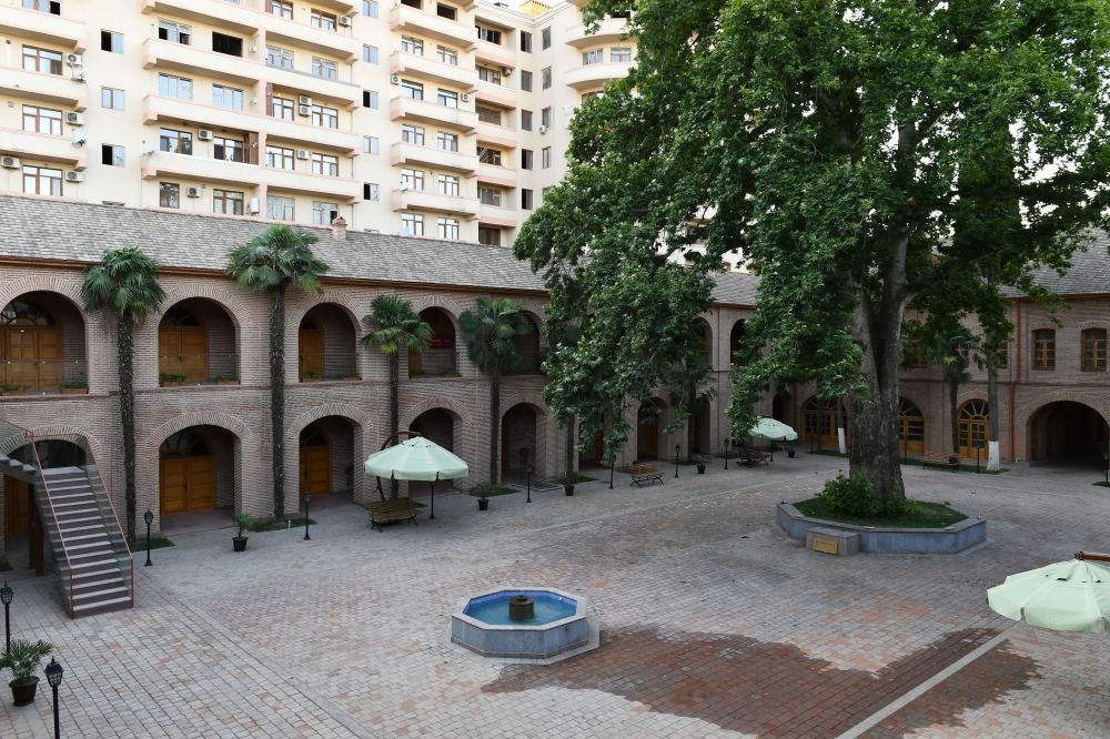 Azerbaijani president, first lady attend opening of Shah Abbas and Ughurlu Khan caravanserai complex in Ganja after restoration (PHOTO)