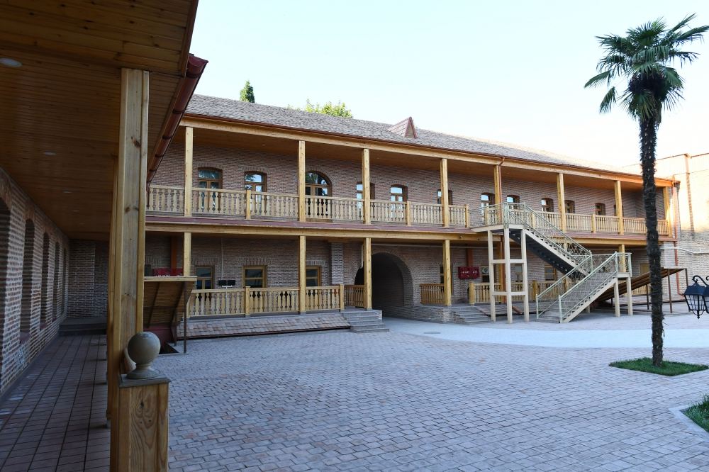 Azerbaijani president, first lady attend opening of Shah Abbas and Ughurlu Khan caravanserai complex in Ganja after restoration (PHOTO)