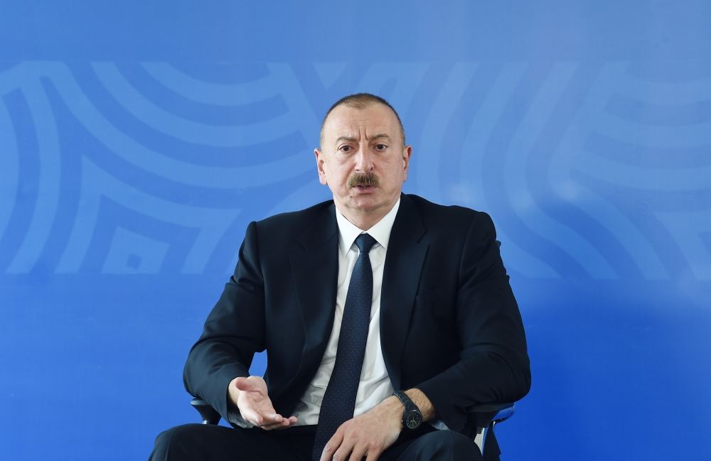 Azerbaijani president, first lady attend inauguration of modular hospital in Ganja (PHOTO)