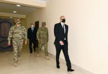 Azerbaijani president attends opening of Defense Ministry’s military unit (PHOTO)