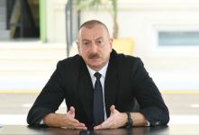 Azerbaijani president attends opening of Defense Ministry’s military unit (PHOTO)