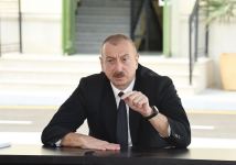 Azerbaijani president attends opening of Defense Ministry’s military unit (PHOTO)