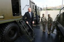 Azerbaijani president attends opening of Defense Ministry’s military unit (PHOTO)