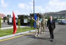 Azerbaijani president attends opening of Defense Ministry’s military unit (PHOTO)