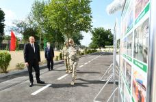 Azerbaijani president attends opening of Defense Ministry’s military unit (PHOTO)