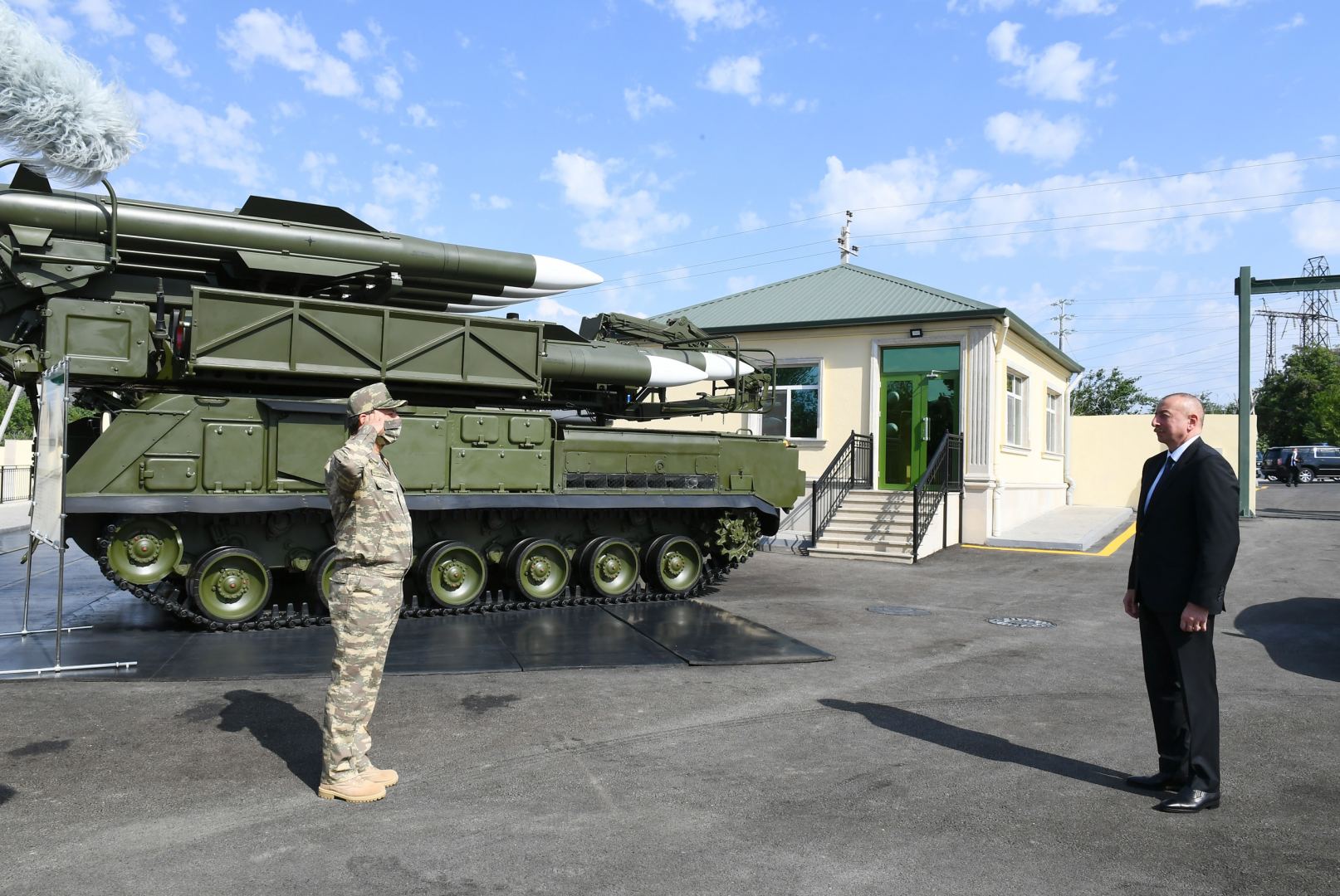 Azerbaijani president attends opening of Defense Ministry’s military unit (PHOTO)