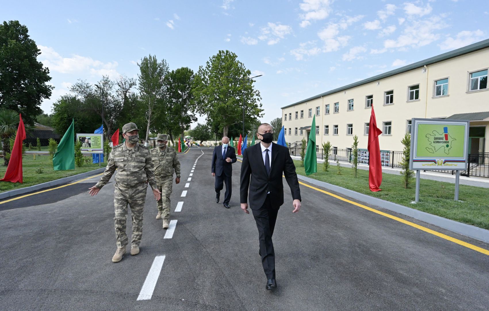 Azerbaijani president attends opening of Defense Ministry’s military unit (PHOTO)