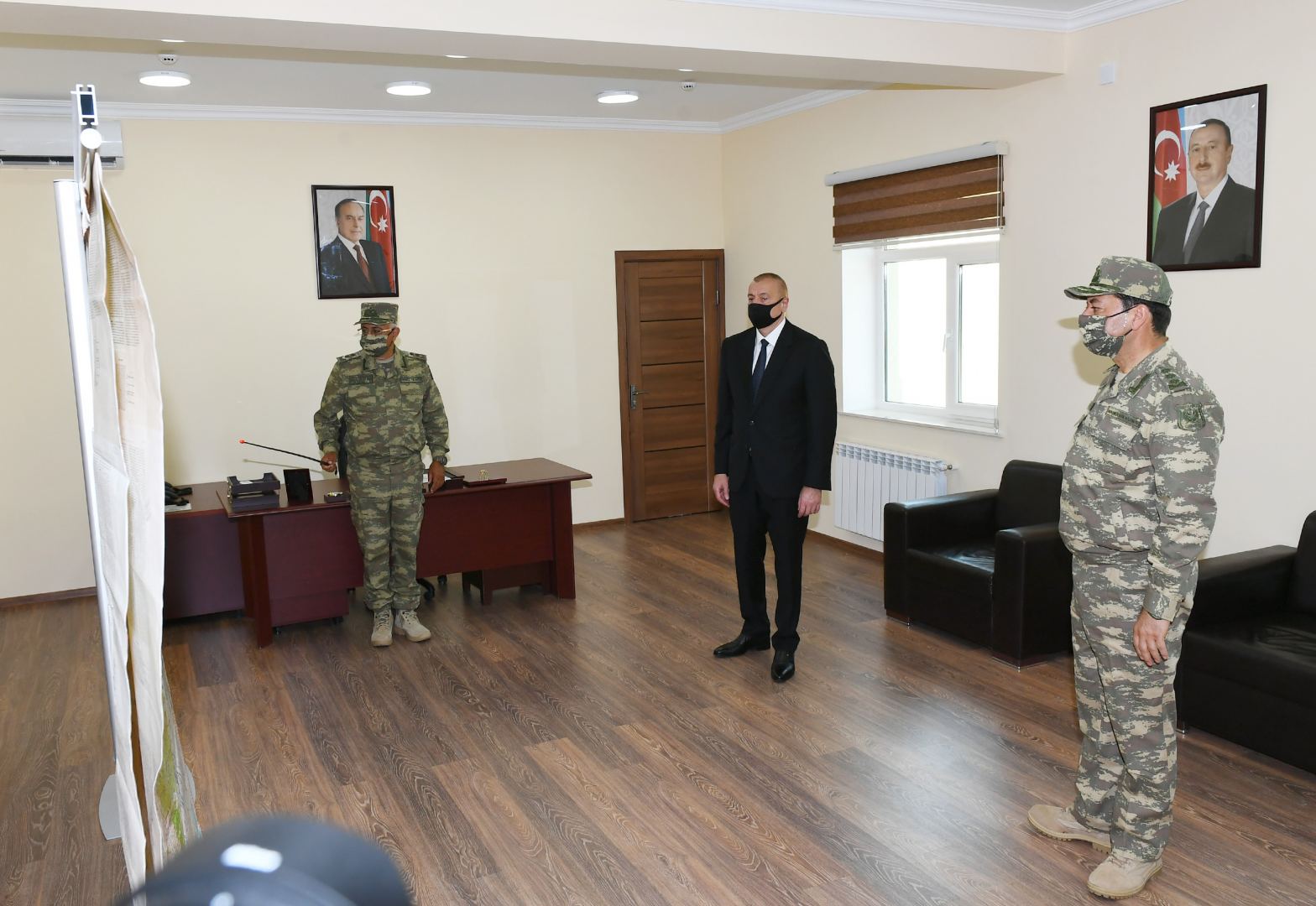 Azerbaijani president attends opening of Defense Ministry’s military unit (PHOTO)