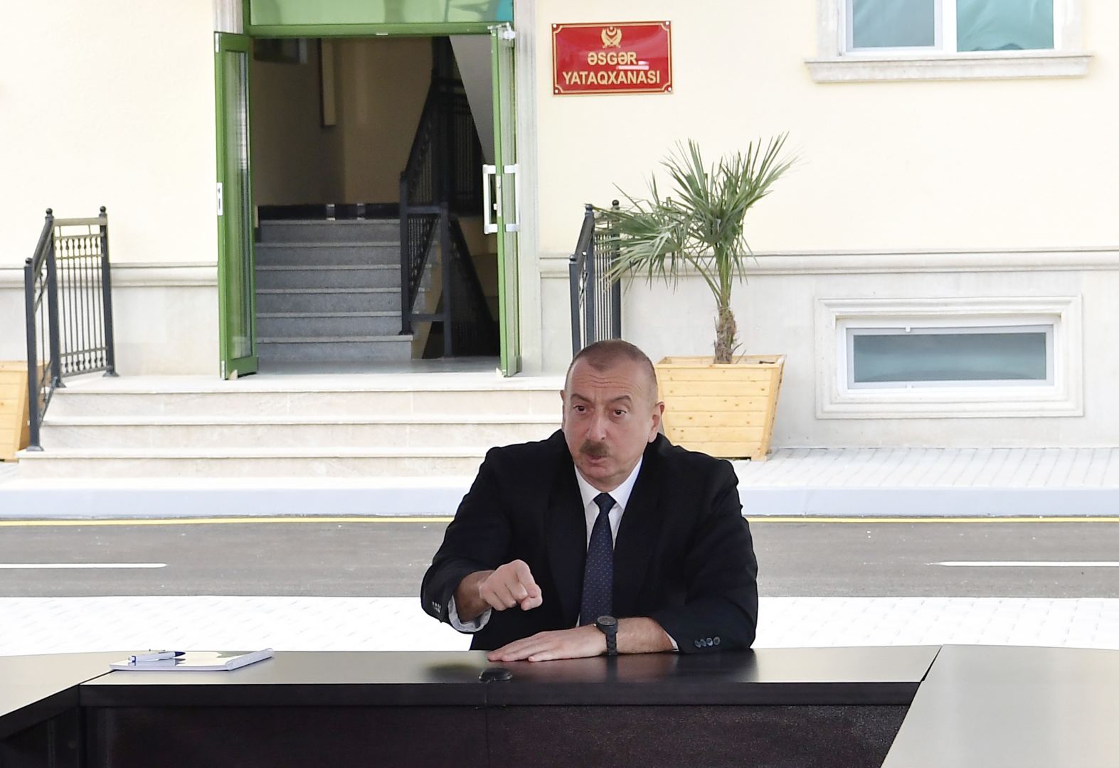 Azerbaijani president attends opening of Defense Ministry’s military unit (PHOTO)