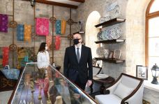 Azerbaijani president, first lady view restoration and conservation work carried out in part of Icherisheher (PHOTO/VIDEO)