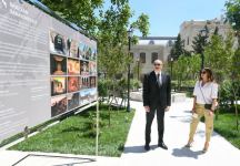 Azerbaijani president, first lady view restoration and conservation work carried out in part of Icherisheher (PHOTO/VIDEO)