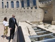Azerbaijani president, first lady view restoration and conservation work carried out in part of Icherisheher (PHOTO/VIDEO)