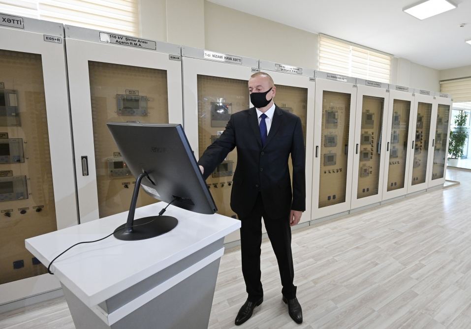 President Aliyev inaugurates renovated “8th km” substation owned by AzerEnergy in Baku (PHOTO)