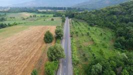 Azerbaijani president attends opening of newly renovated Balakan-Gazbina-Ititala highway (PHOTO)