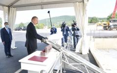 President Ilham Aliyev attends groundbreaking ceremony for “DOST Evi” center in Ismayilli (PHOTO)