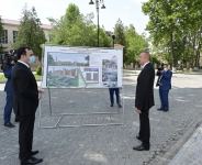 Azerbaijani president visits statue of national leader Heydar Aliyev in Ismayilli (PHOTO)