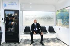 Azerbaijani president visits statue of national leader Heydar Aliyev in Ismayilli (PHOTO)