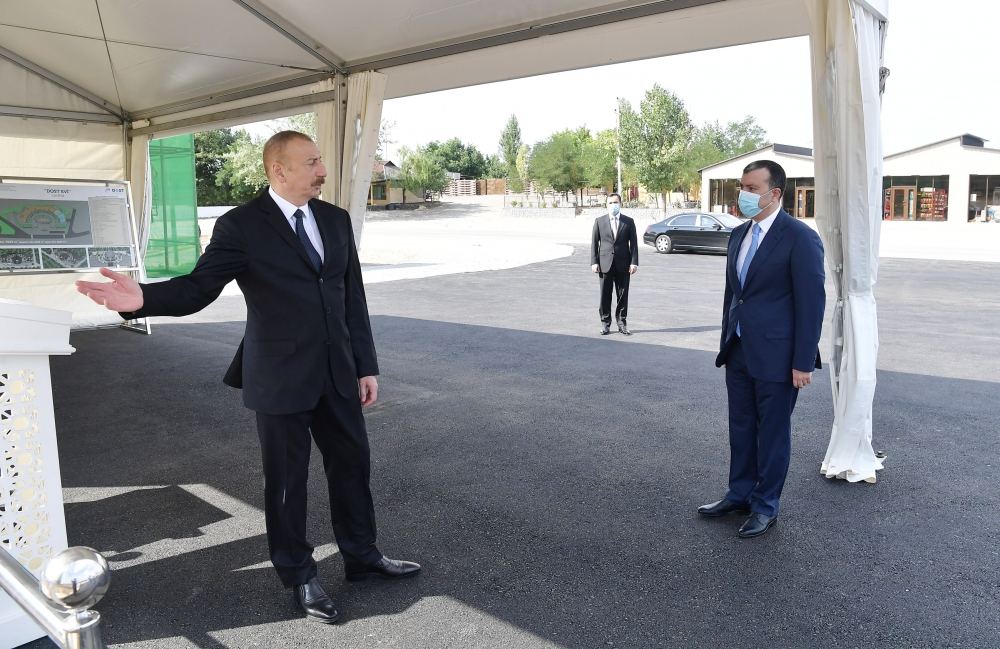 President Ilham Aliyev attends groundbreaking ceremony for “DOST Evi” center in Ismayilli (PHOTO)