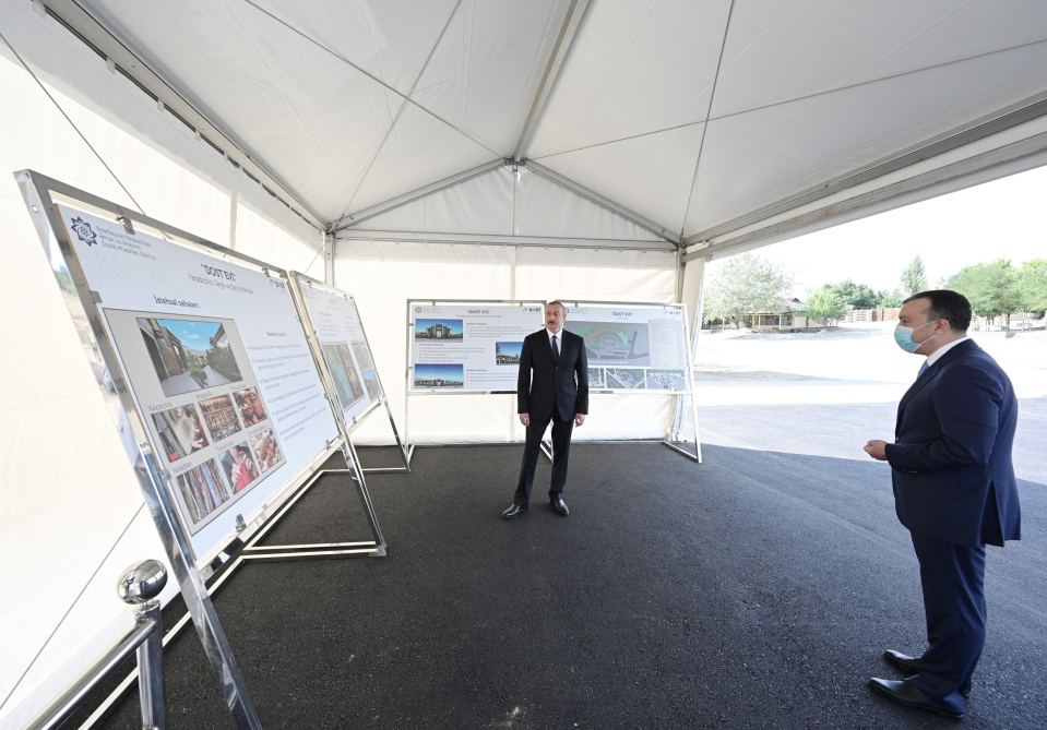 President Ilham Aliyev attends groundbreaking ceremony for “DOST Evi” center in Ismayilli (PHOTO)