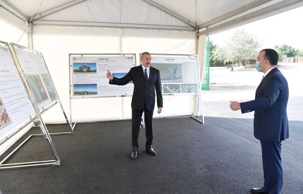 President Ilham Aliyev attends groundbreaking ceremony for “DOST Evi” center in Ismayilli (PHOTO)