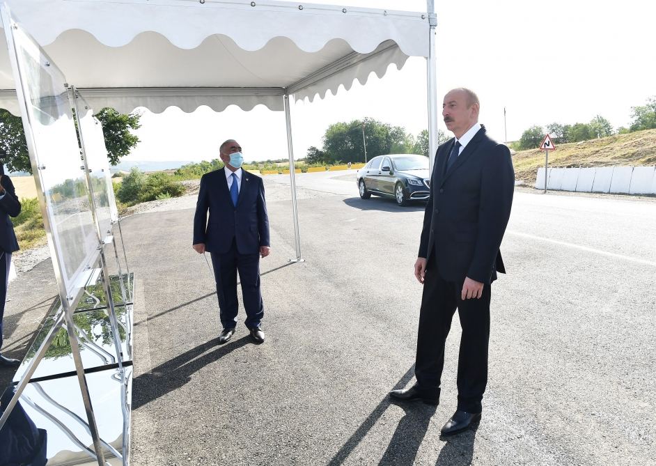 President Aliyev views reconstruction of part of Baku-Shamakhi-Mughanli-Ismayilli-Gabala highway