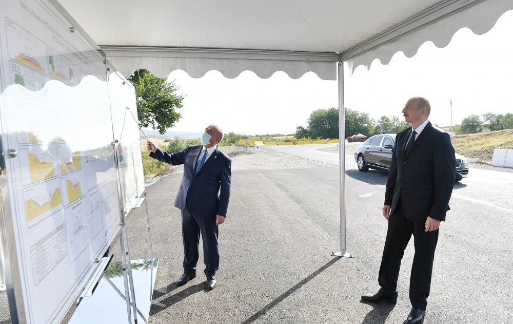 President Aliyev views reconstruction of part of Baku-Shamakhi-Mughanli-Ismayilli-Gabala highway