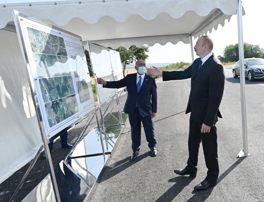 President Aliyev views reconstruction of part of Baku-Shamakhi-Mughanli-Ismayilli-Gabala highway
