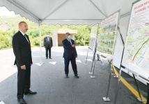 Azerbaijani president attends opening of newly renovated Balakan-Gazbina-Ititala highway (PHOTO)
