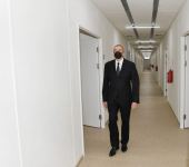 Azerbaijani president views conditions created in modular hospital in Gabala (PHOTO)