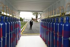 Azerbaijani president views conditions created in modular hospital in Gabala (PHOTO)