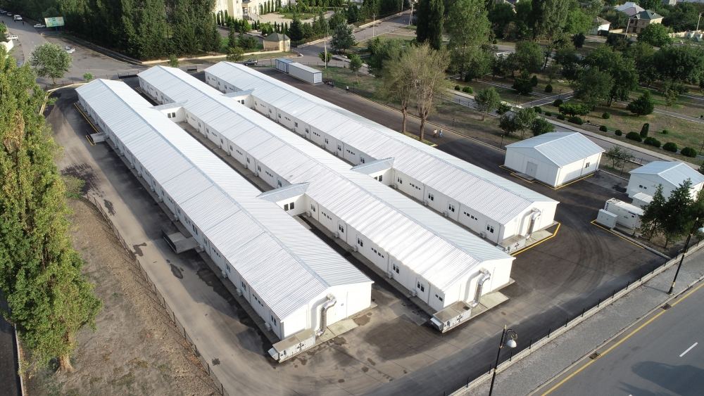 Azerbaijani president views conditions created in modular hospital in Gabala (PHOTO)
